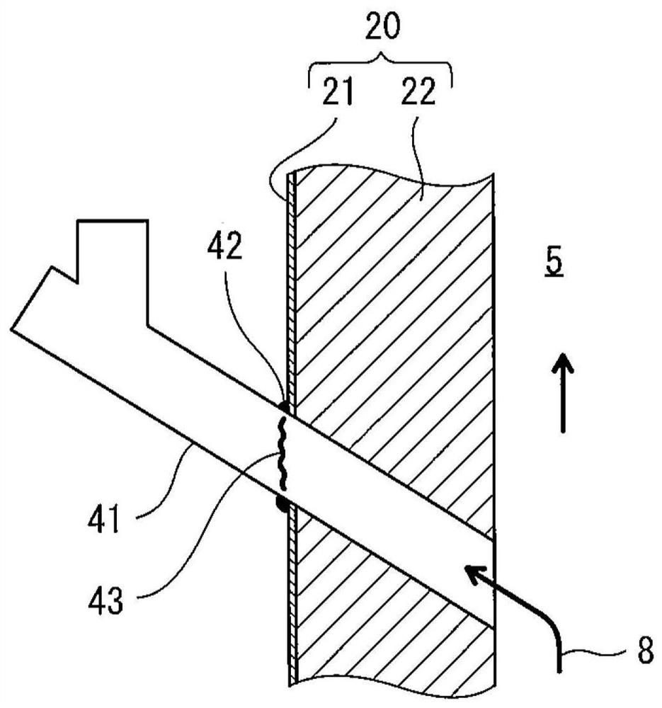 Exhaust gas discharge nozzle