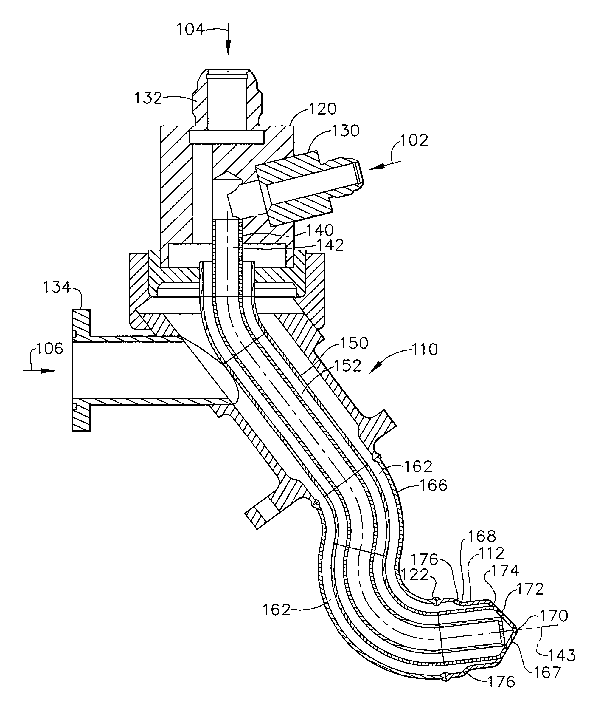 Fuel nozzle for gas turbine engines