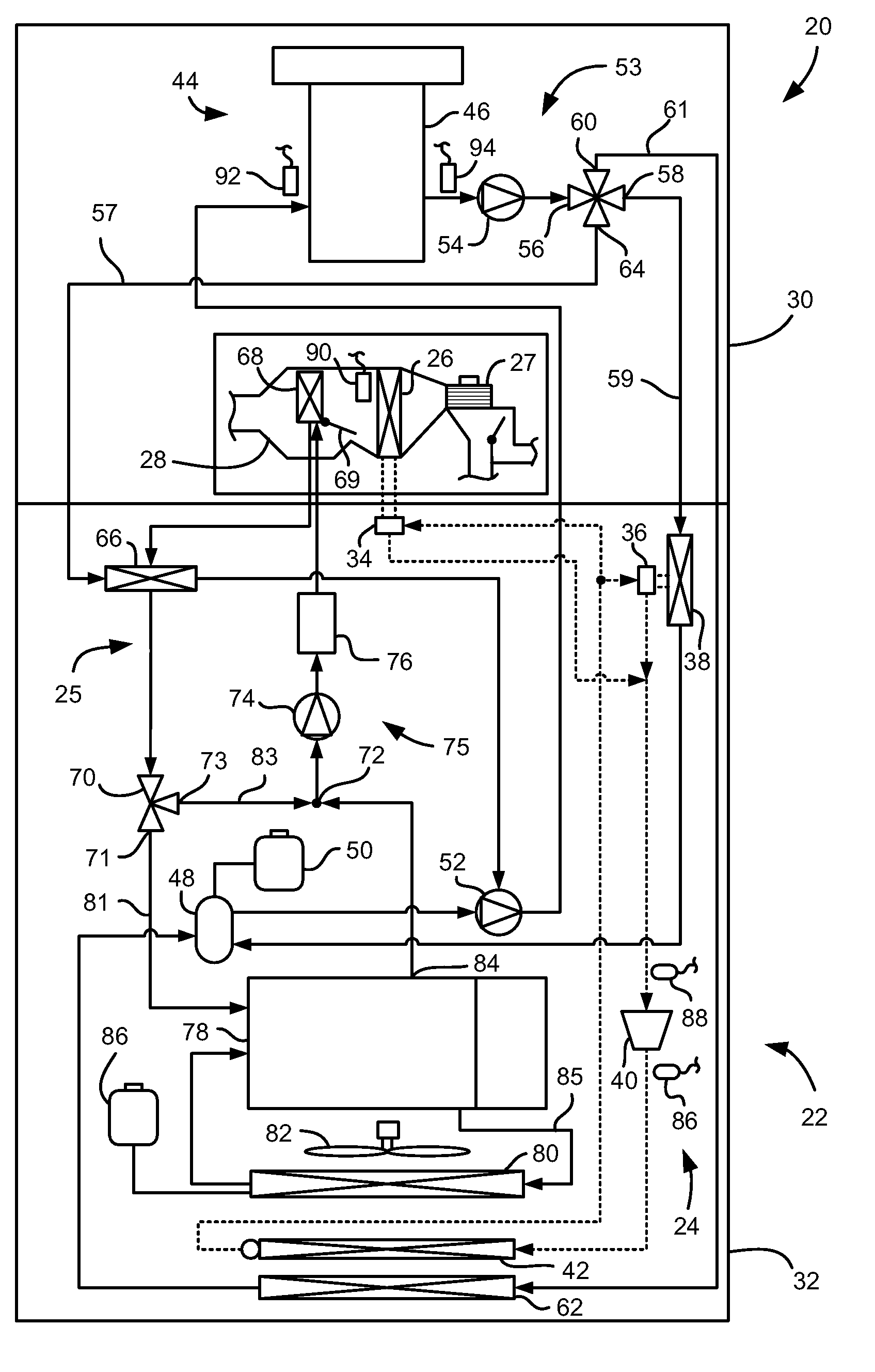 Vehicle HVAC and RESS thermal management