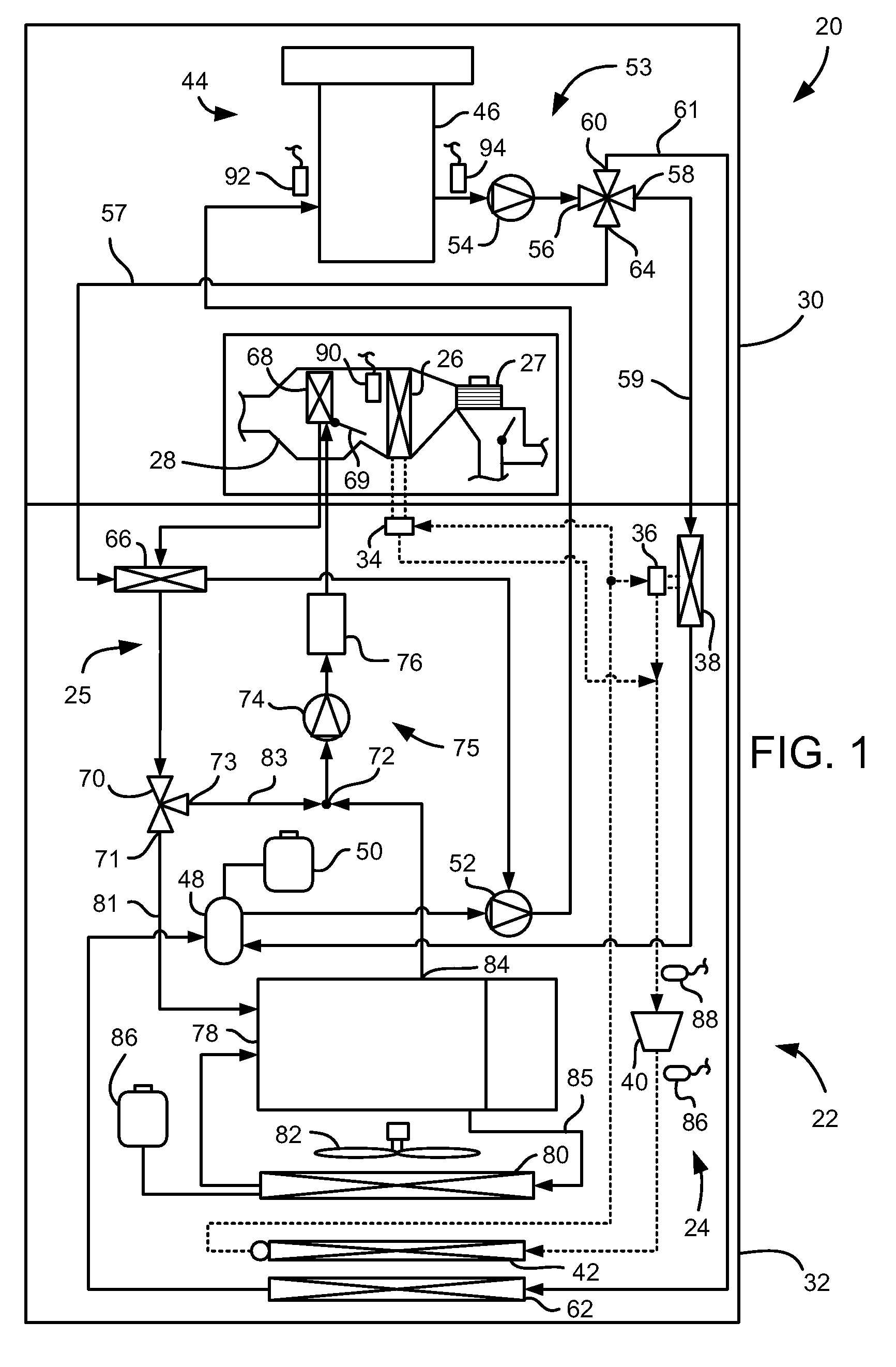 Vehicle HVAC and RESS thermal management