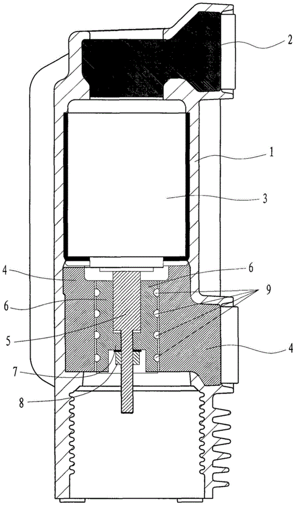 Movable conducting block and solid-sealed polar pole