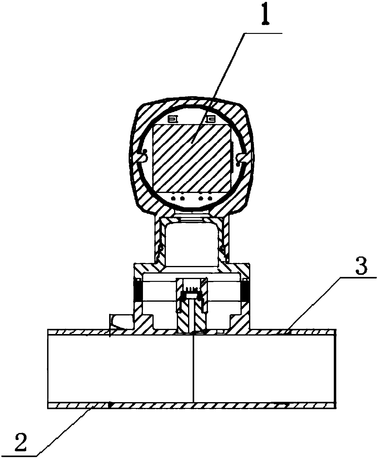 Flowmeter provided with protective cover