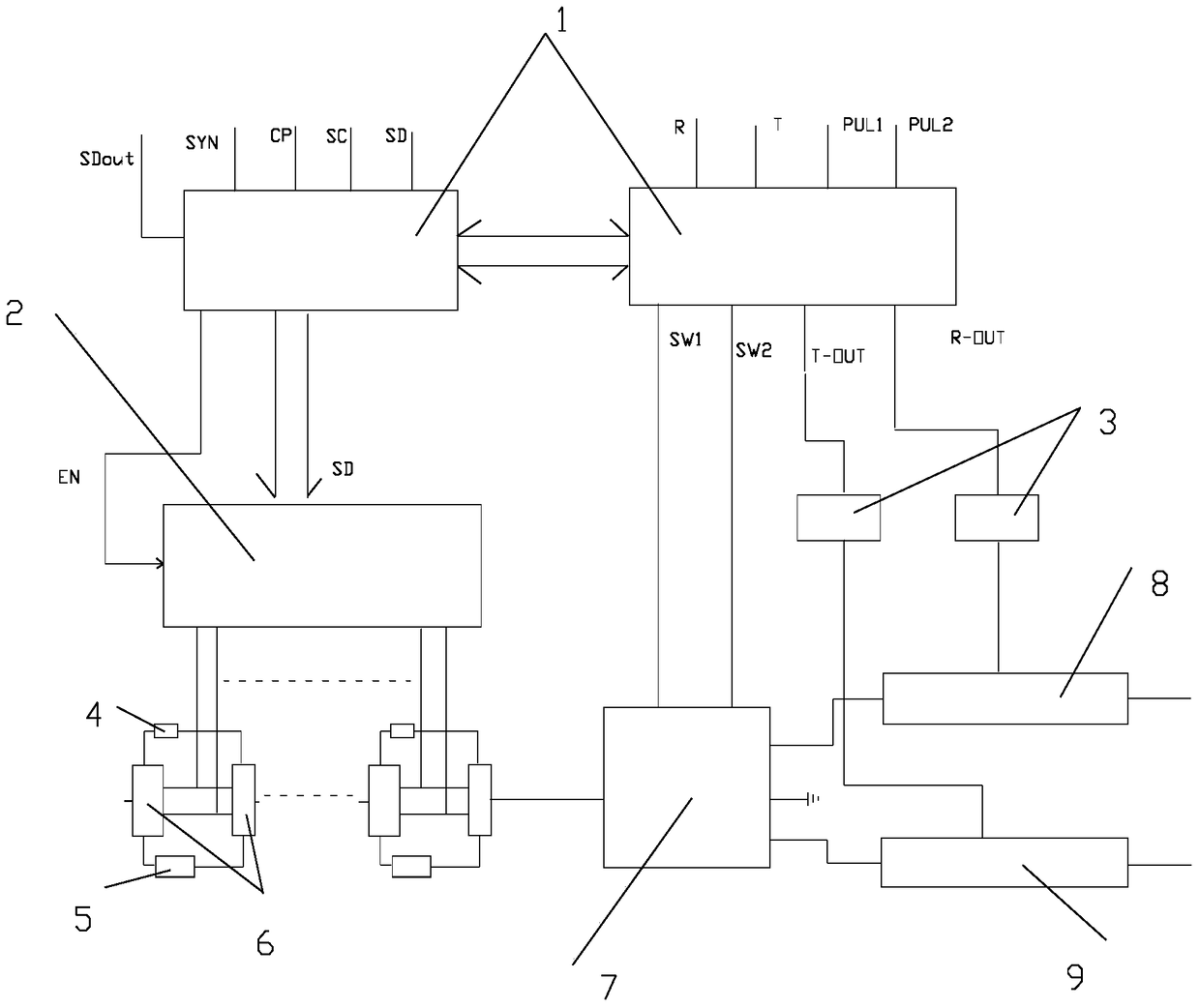 A delay amplifier component control circuit and control method