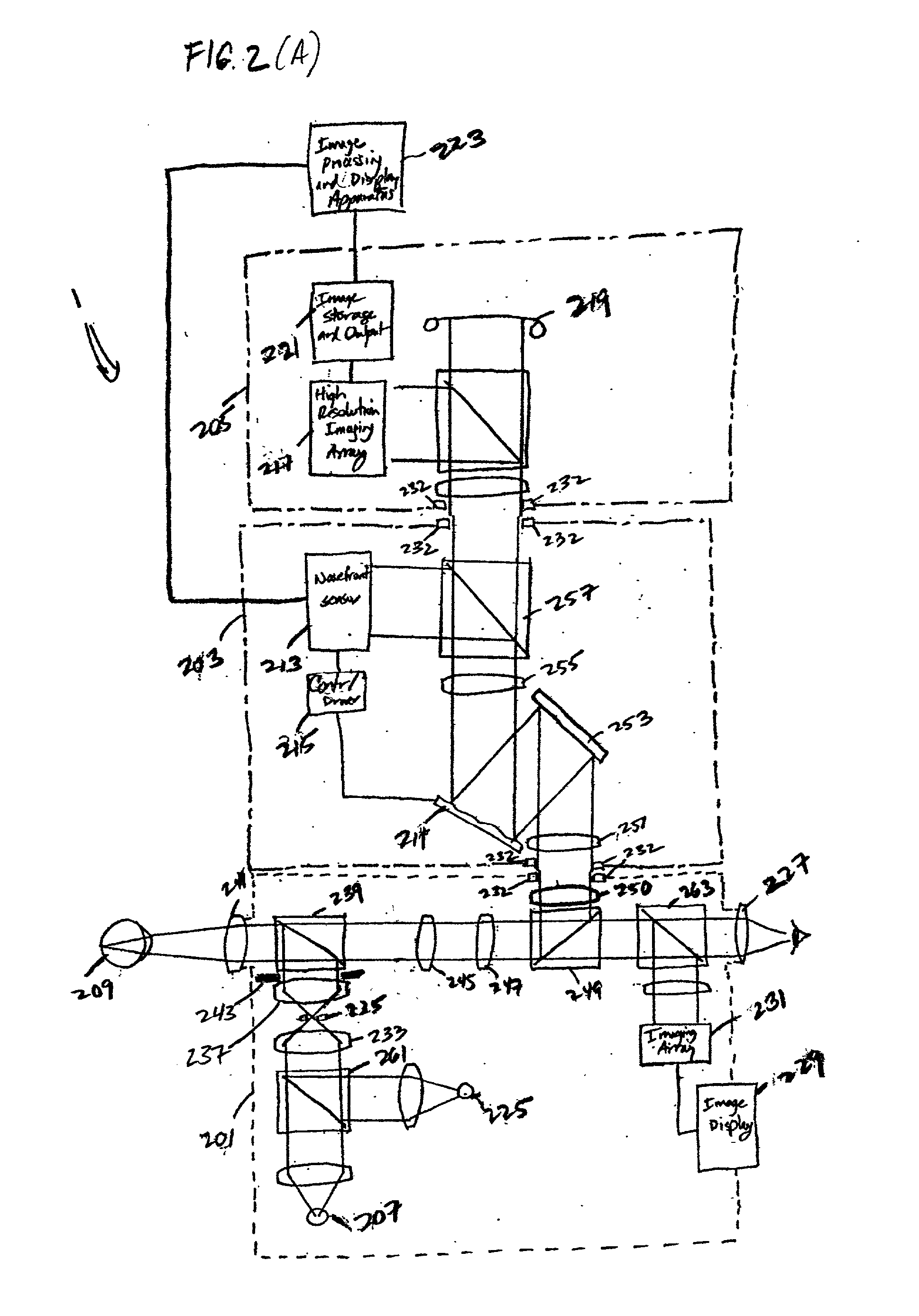 Ophthalmic imaging instrument having an adaptive optical subsystem that measures phase aberrations in reflections derived from light produced by an imaging light source and that compensates for such phase aberrations when capturing images of reflections derived from light produced by the same imaging light source