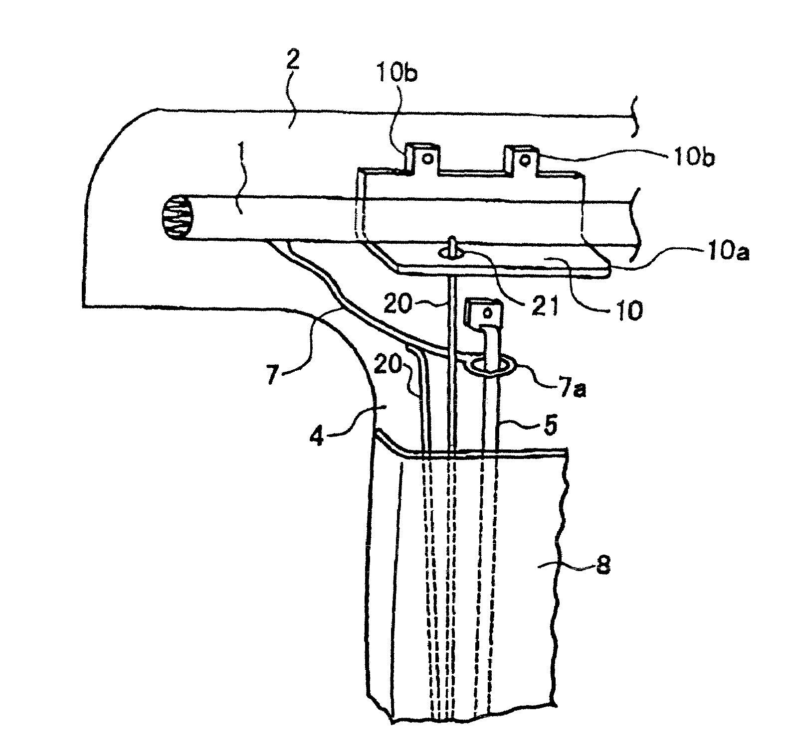 Curtain airbag device