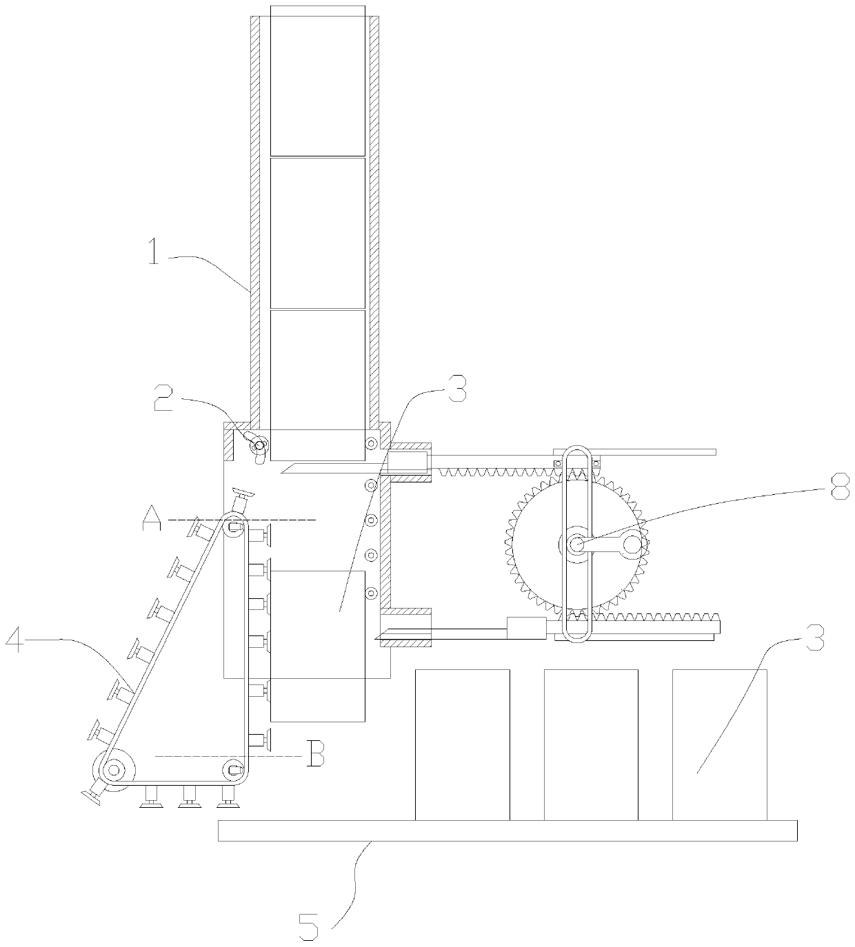 Assembly-line type separation equipment for stacking fragile products