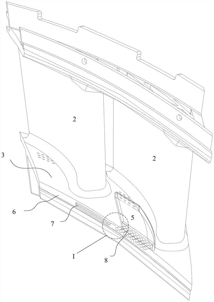 Cooling structure suitable for high-pressure turbines of gas turbines