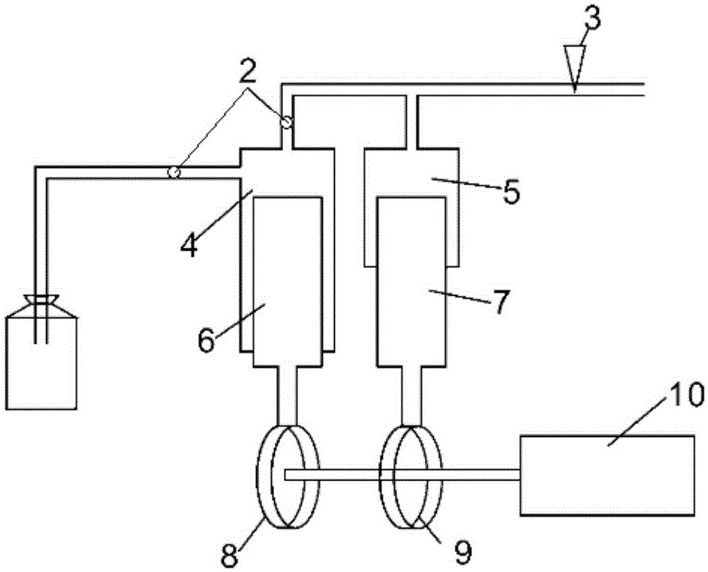 A method and infusion pump device for reducing flow fluctuation in liquid chromatograph