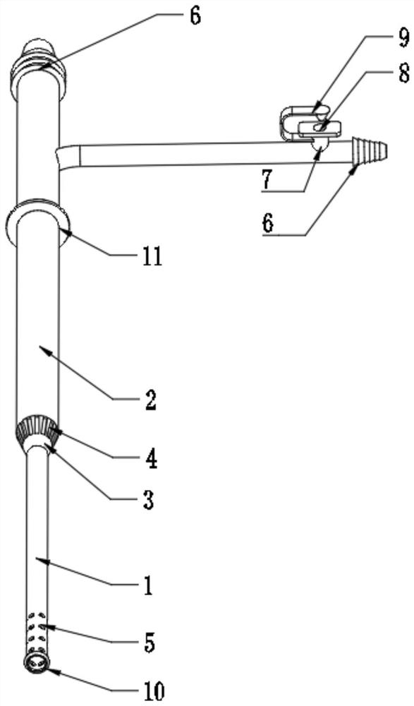 Newborn anti-hypoxia sputum suction catheter