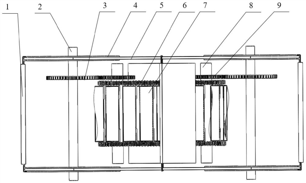 A lift-drag combined double-chain water turbine