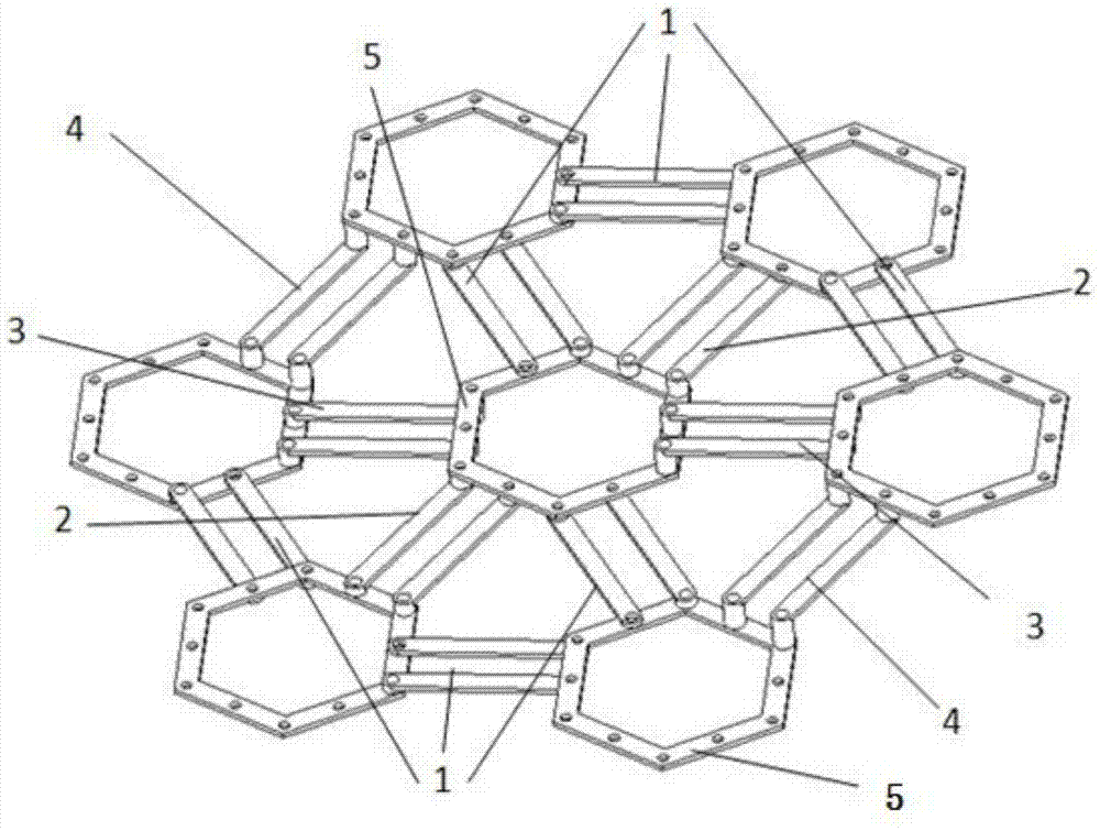 A regular hexagon planar unfolding mechanism