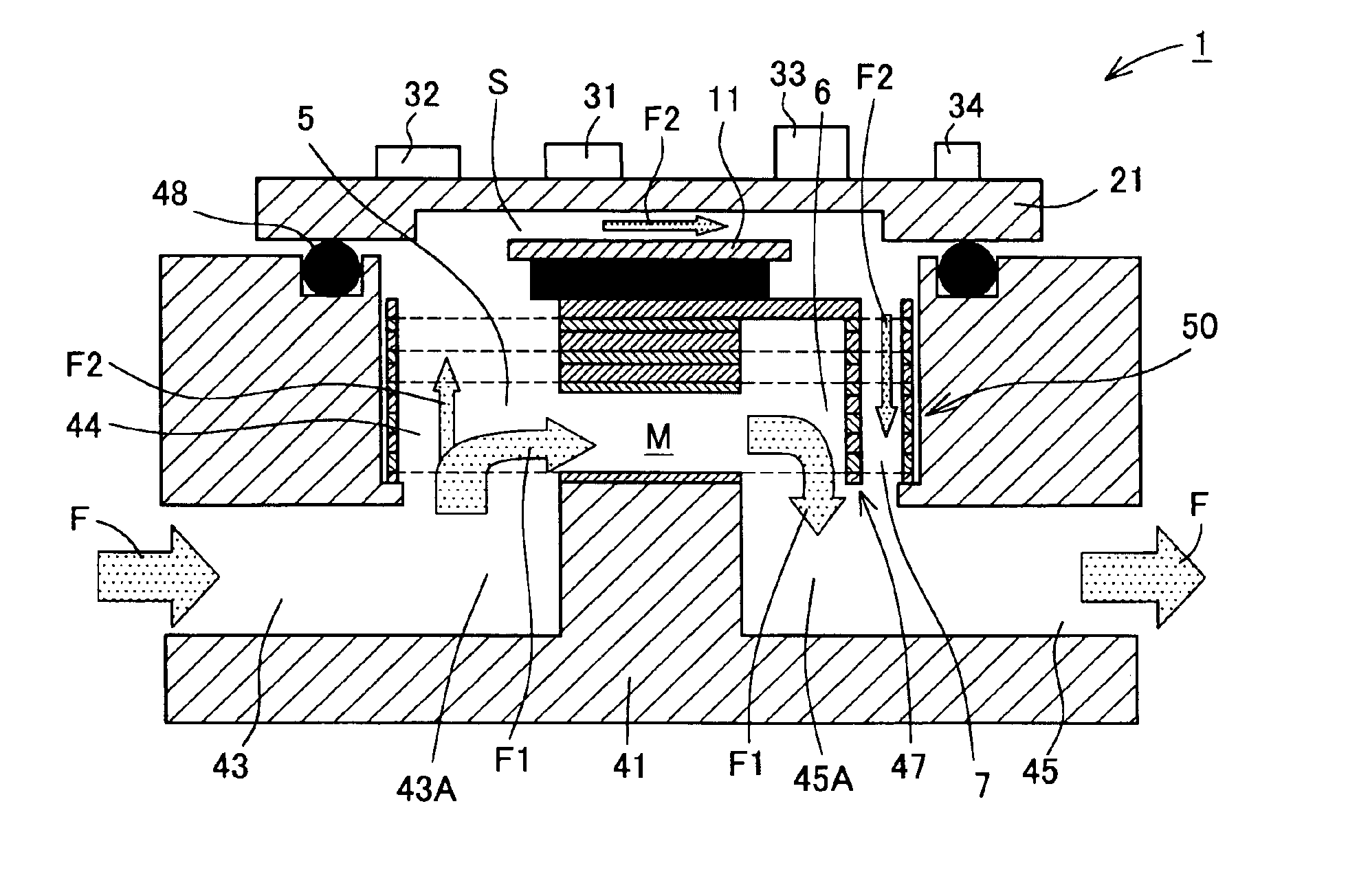 Thermal flow sensor having sensor and bypass passages