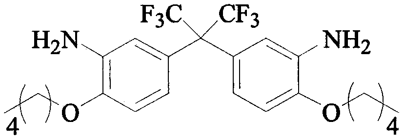 Preparation method of C5 side chain substituted fluorine-containing diamine monomer