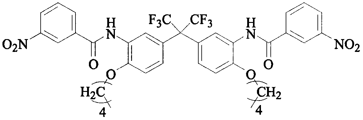 Preparation method of C5 side chain substituted fluorine-containing diamine monomer