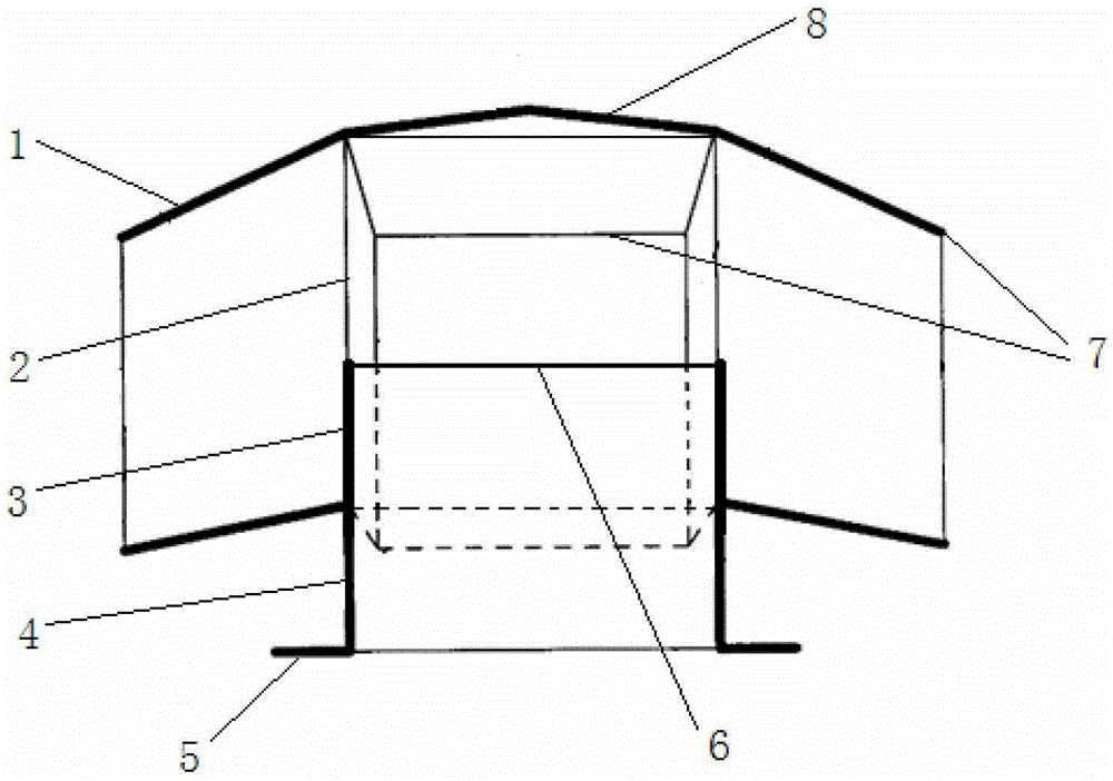 Anti-dump hood for ventilation and exhaust