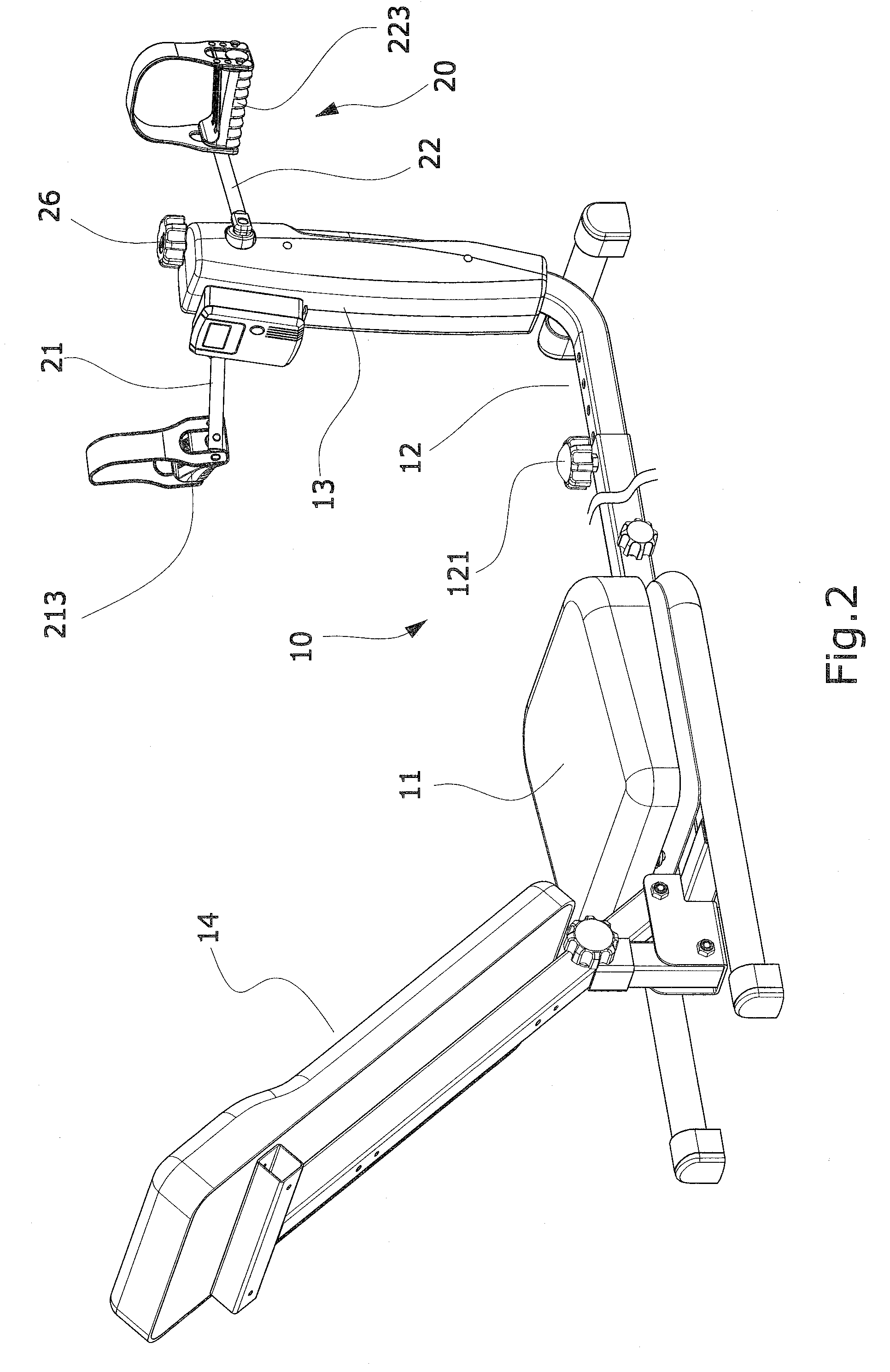 Crossover exercise recumbent bike