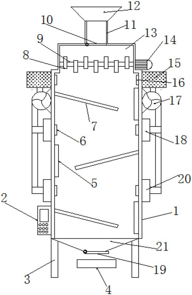 Improved anti-blocking tea dryer