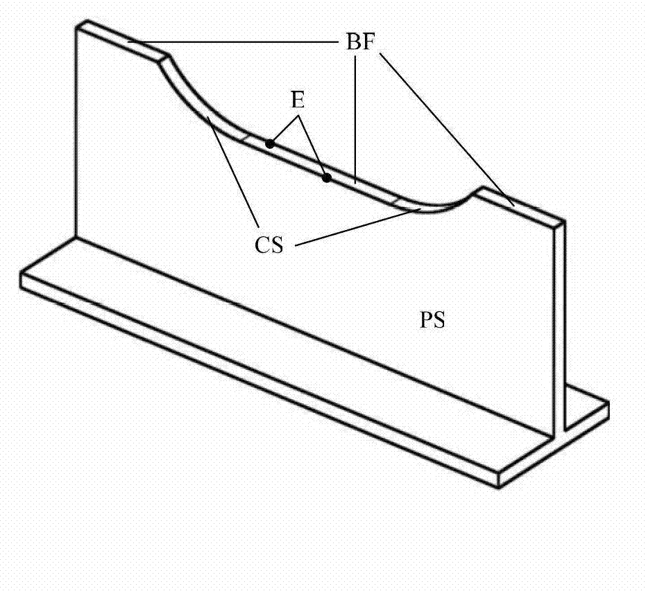 Plane structural part rib characteristic identification method