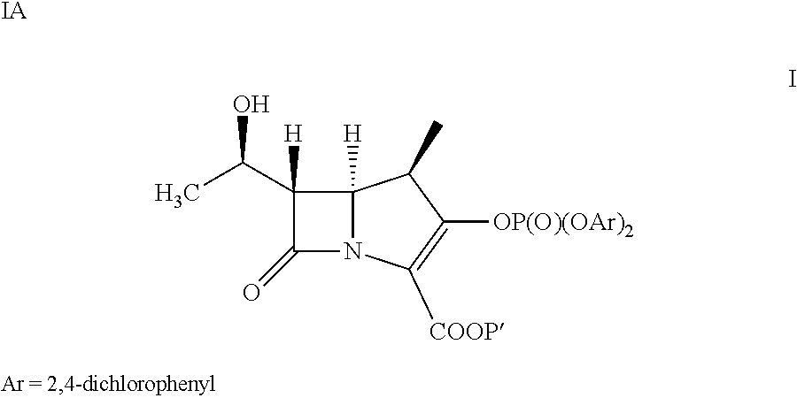 Process for the preparation of carbapenem using cabapenem intermediates and recovery of cabapenem