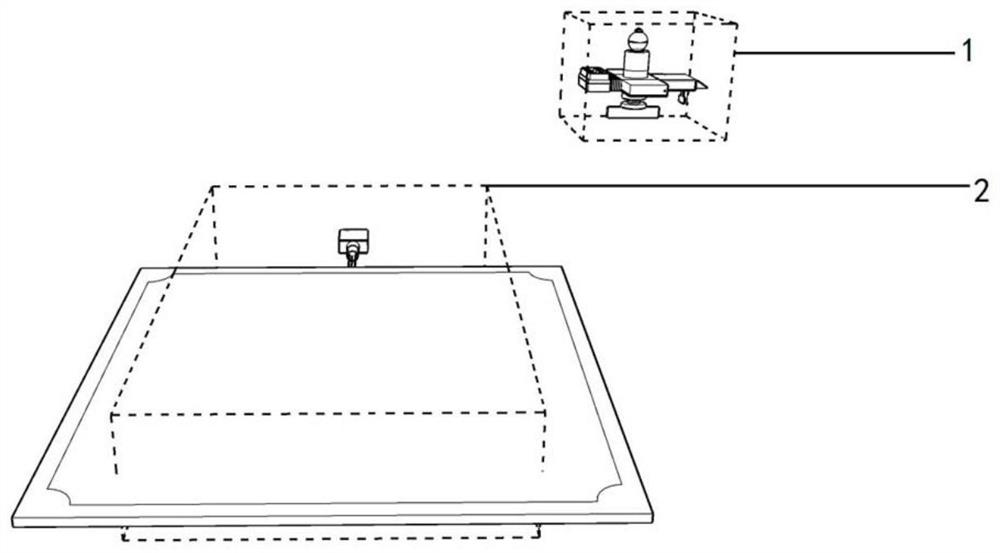 Wireless induction type compensator interlocking device adaptive to externally-hung medical accelerator