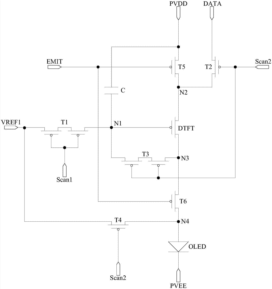 Pixel circuit, driving method of pixel circuit and organic electroluminescence display panel