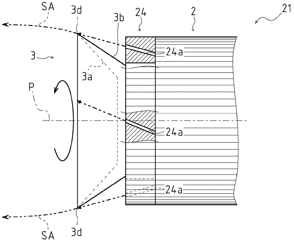 Rotary atomizing painting device