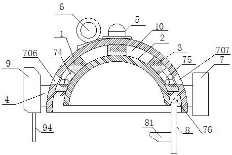 Mining multifunctional safety helmet and control method thereof