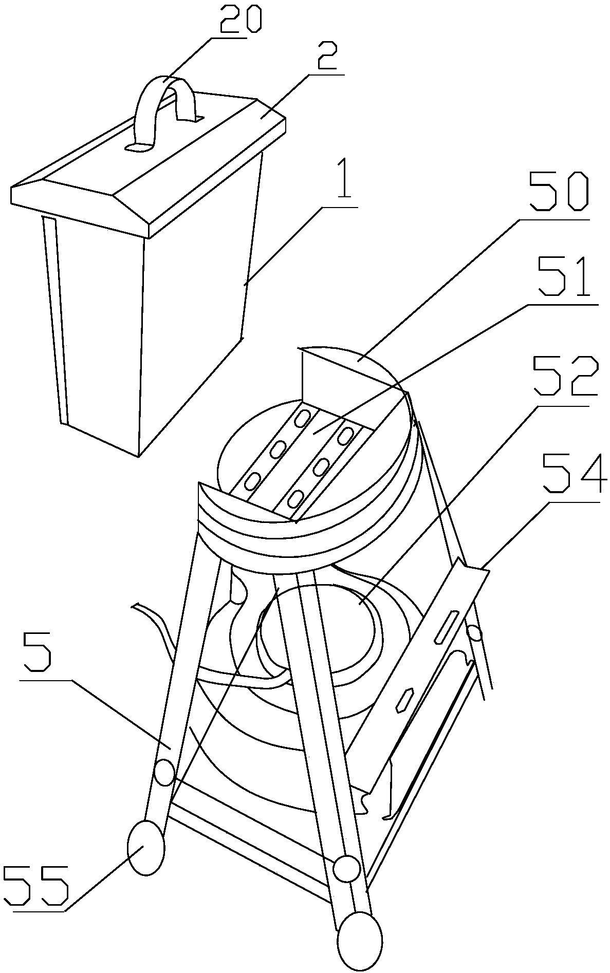 Mobile solar three-level terminal box