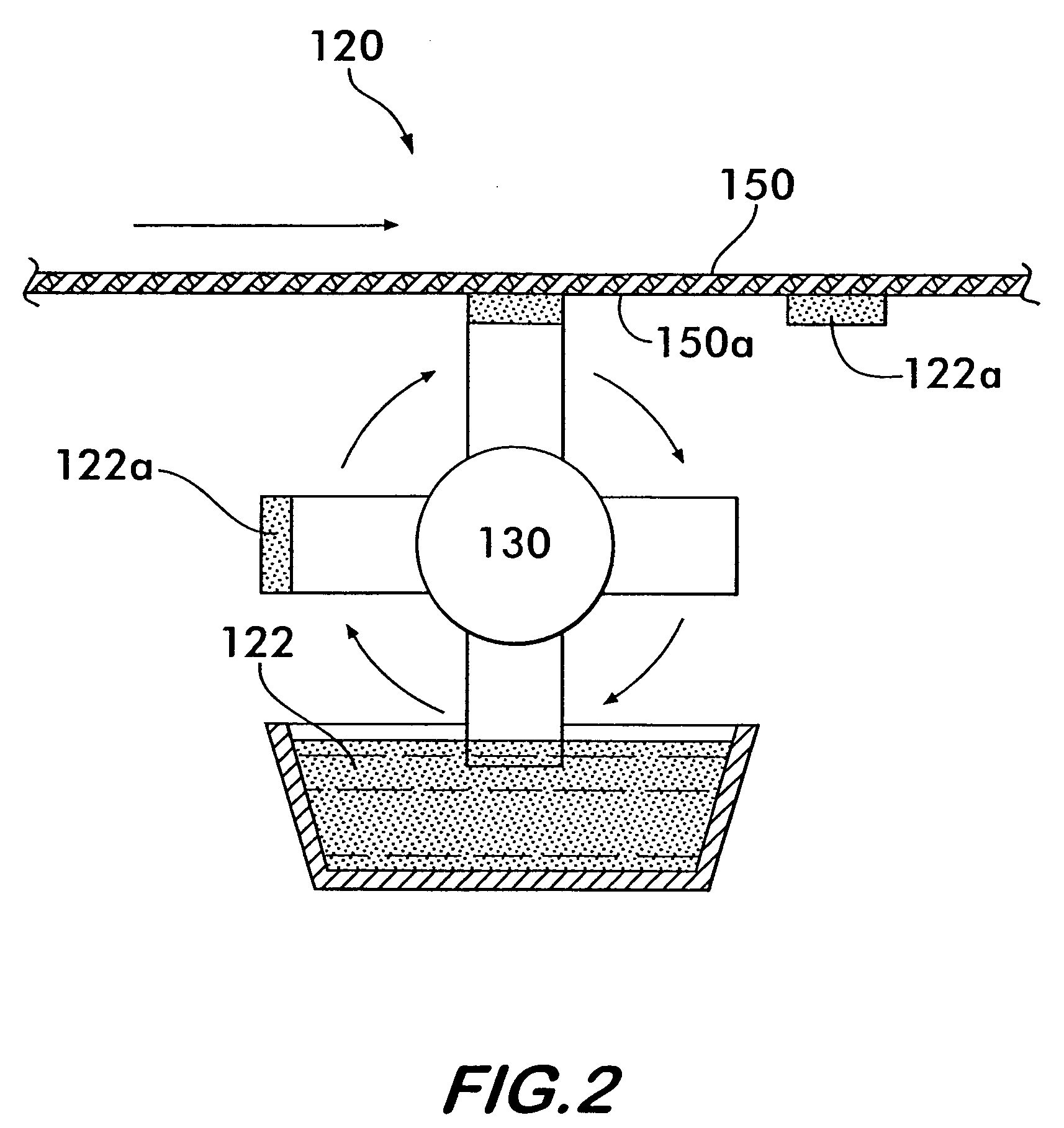 Tag having patterned circuit elements and a process for making same