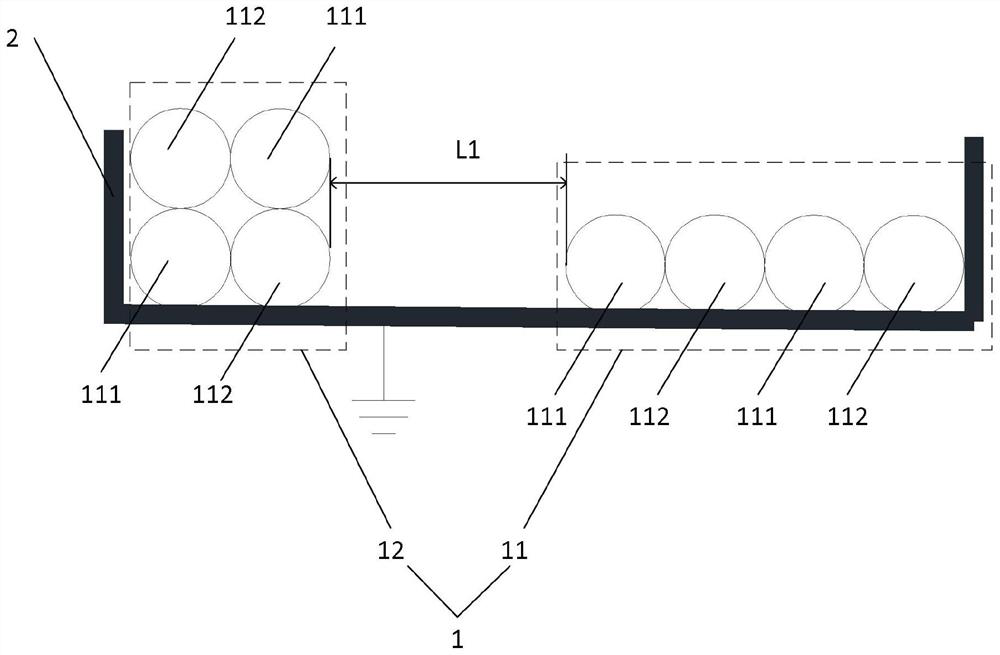 Ship direct-current cable laying structure