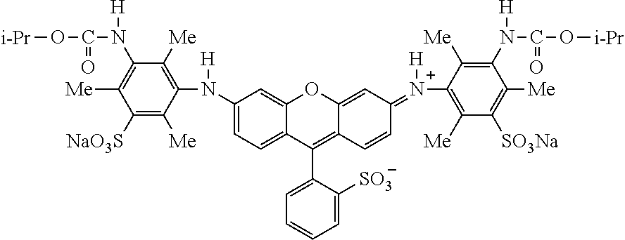 Coloring composition for dyeing or textile printing, ink for ink jet textile printing, method of printing on fabric, and dyed or printed fabric