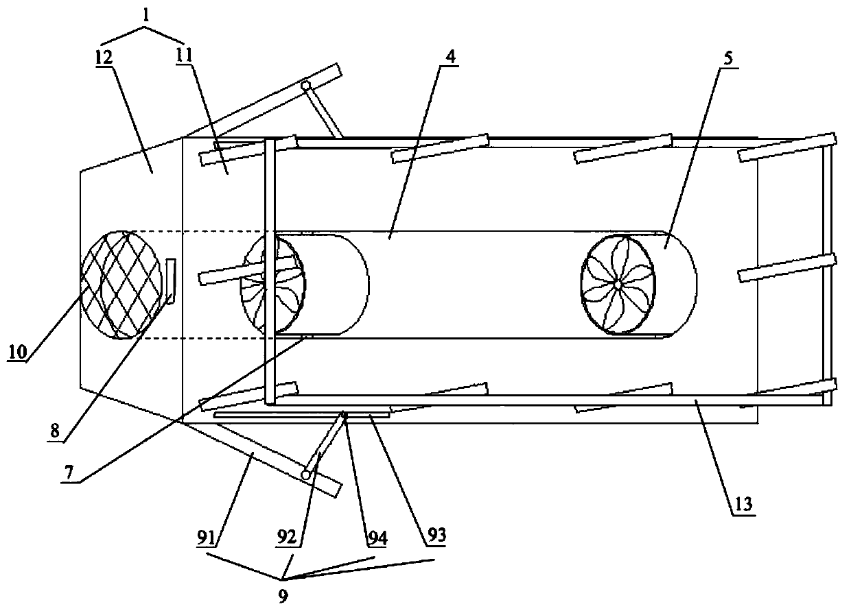 Boat loaded horizontal type hydraulic power generation equipment