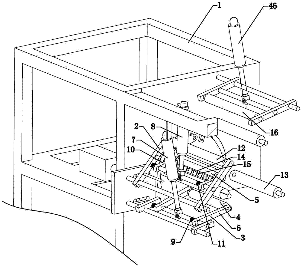 Plastic bag automatic rewinding and changing machine