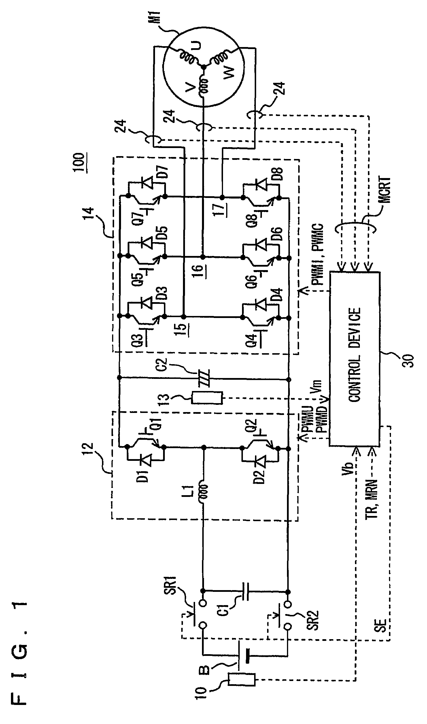 Voltage conversion device and computer-readable recording medium having program recorded thereon for computer to control voltage conversion