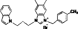 N-alkyl substituted indole-imidazolium salt compound and preparation method thereof