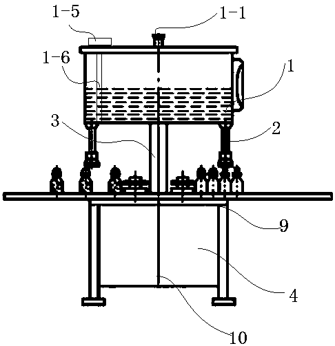 Milk atmospheric pressure filling machine