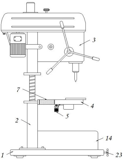 Environment-friendly drilling machine tool capable of pretreating waste