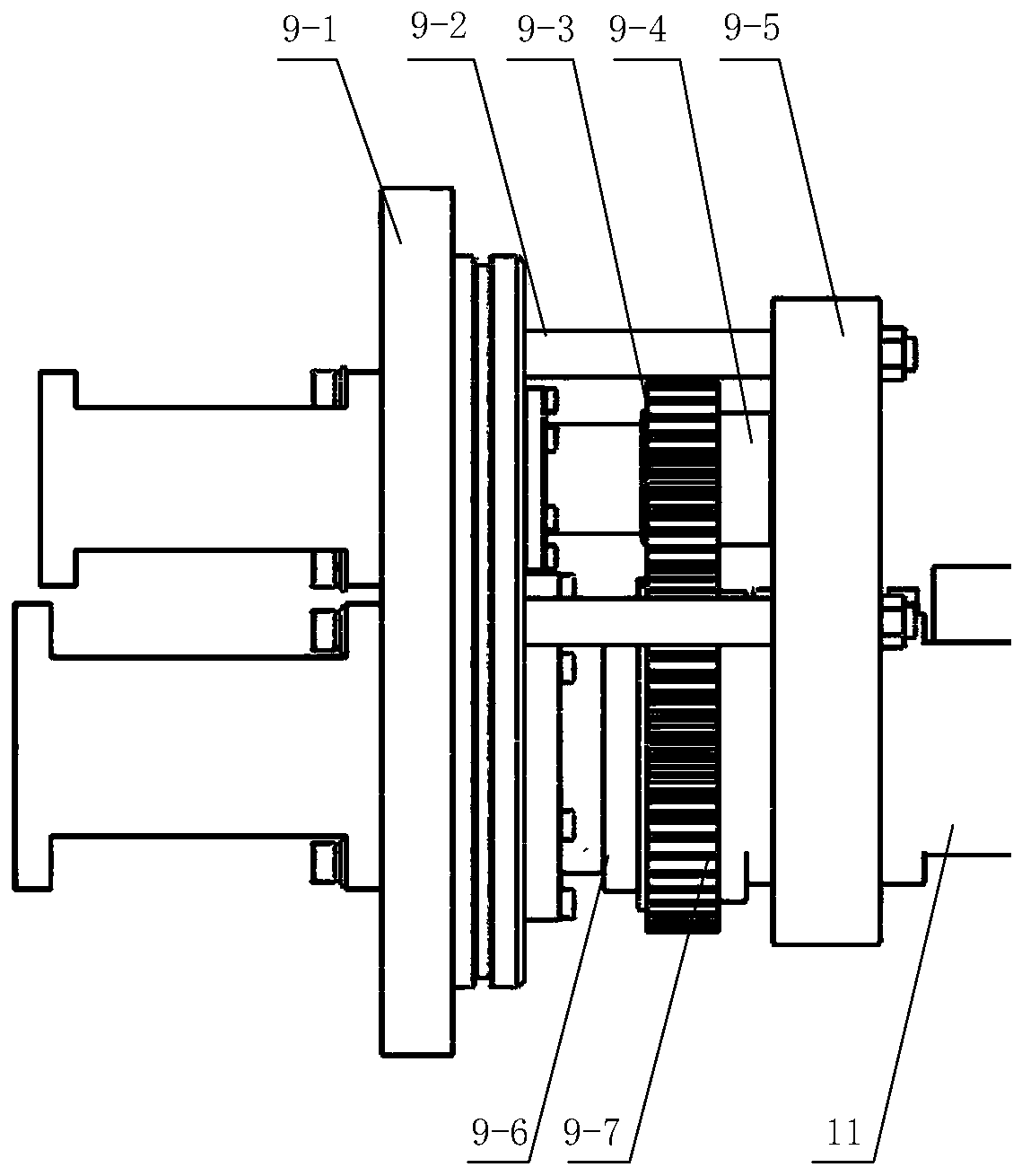 A driving device for pressure-holding transfer of natural gas hydrate core samples