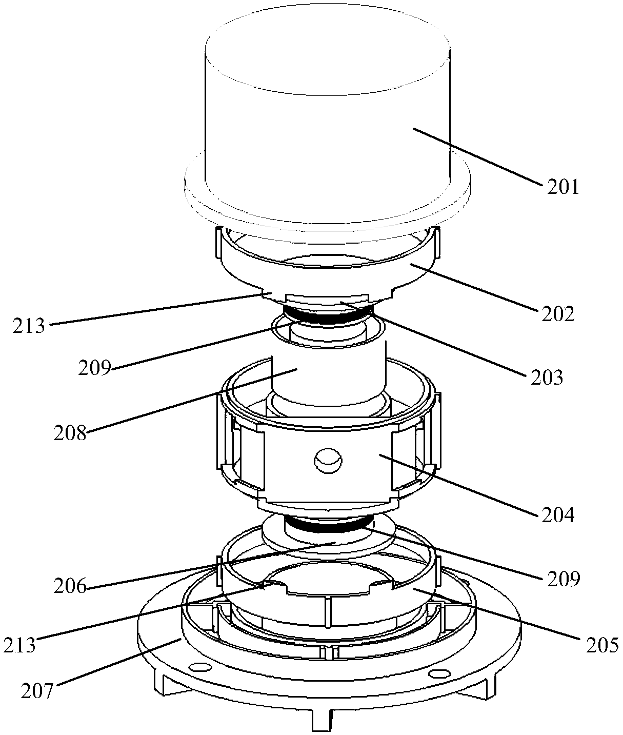 LED heat dissipation device for Venturi effect and modification synthetic ejector