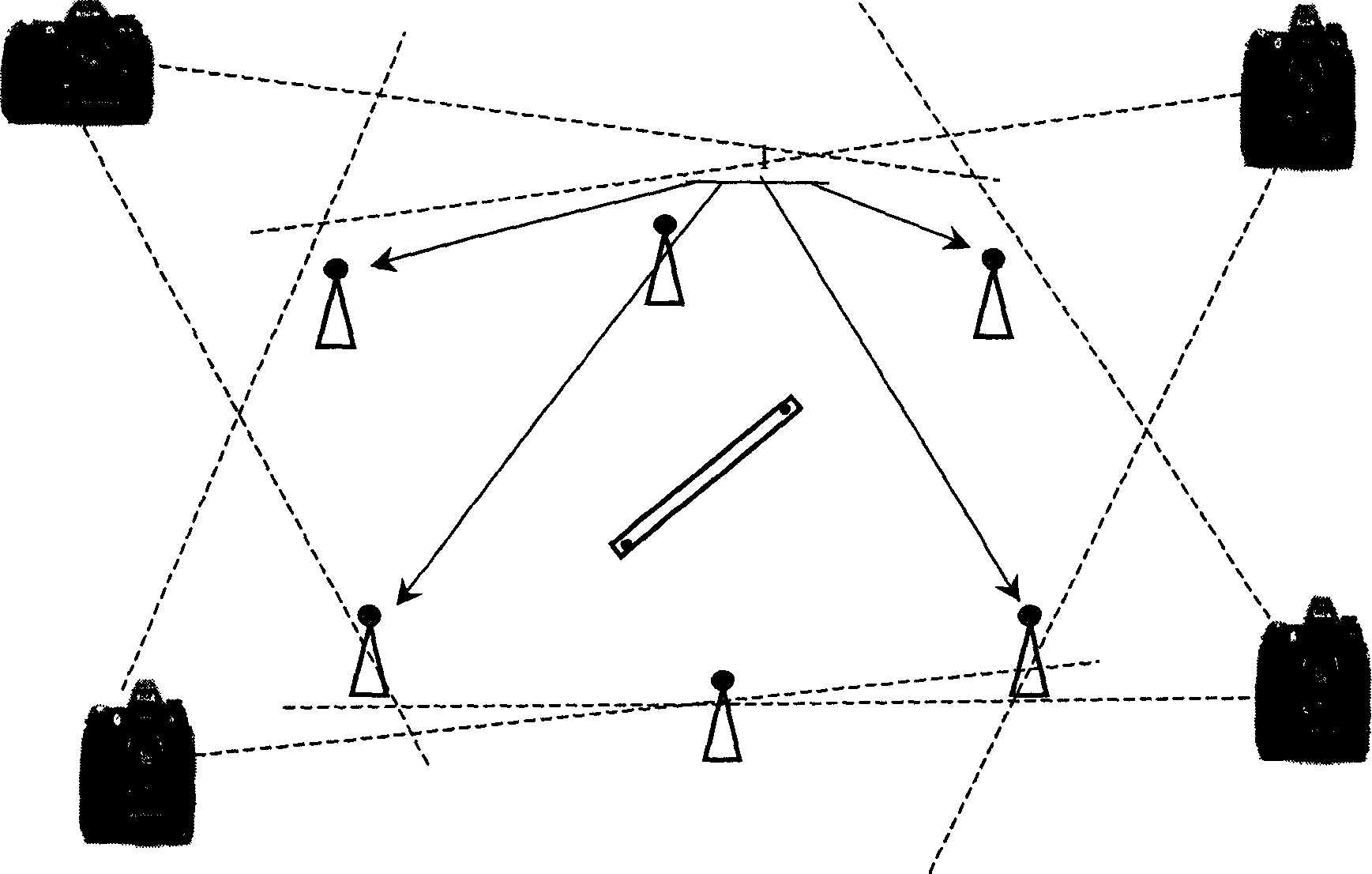 Large-scale three dimensional shape and appearance measuring and splicing method without being based on adhesive mark