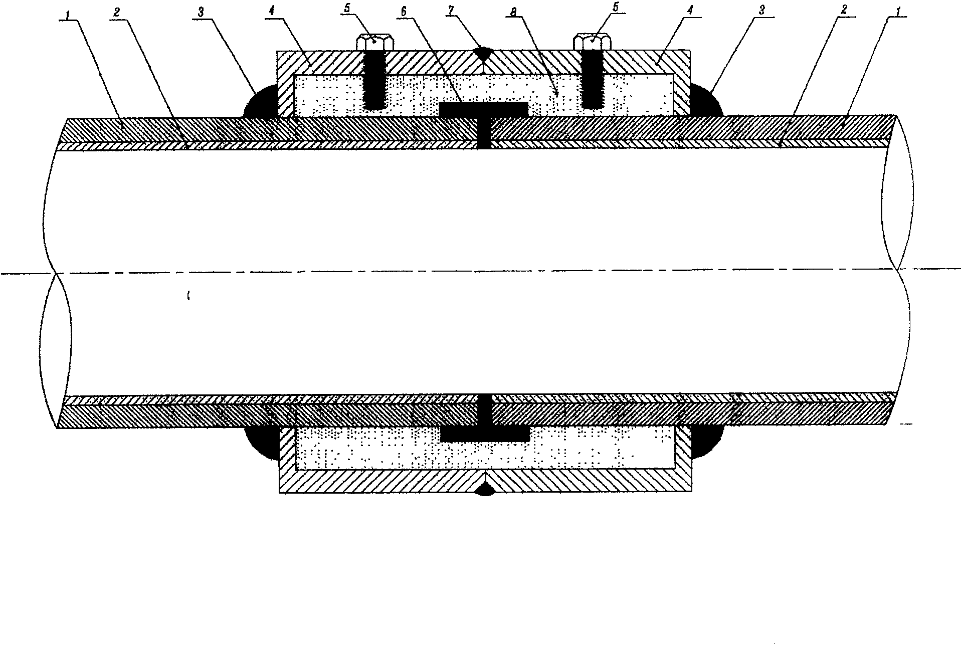 Annular sealing connection method of lining pipeline