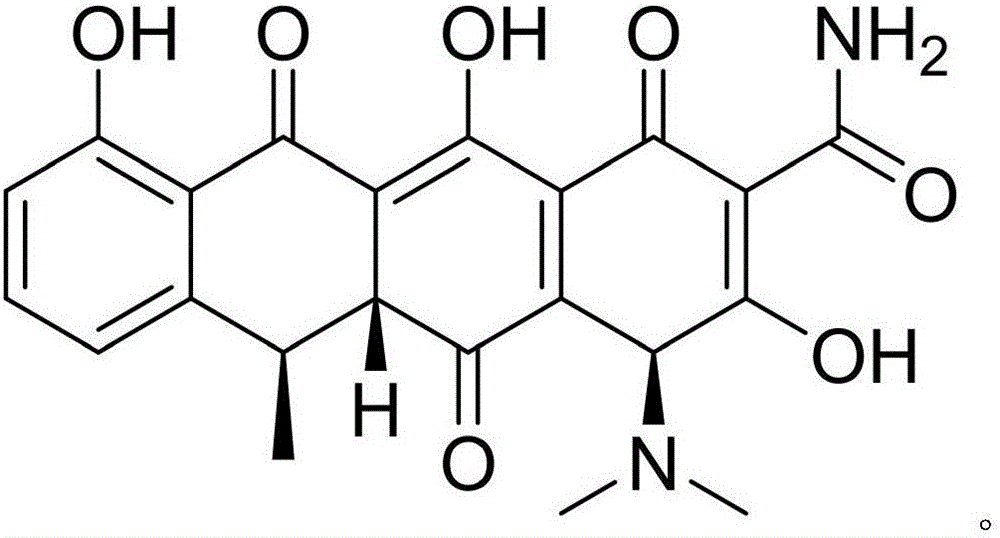 Substance related to doxycycline hyclate as well as analysis and detection method thereof