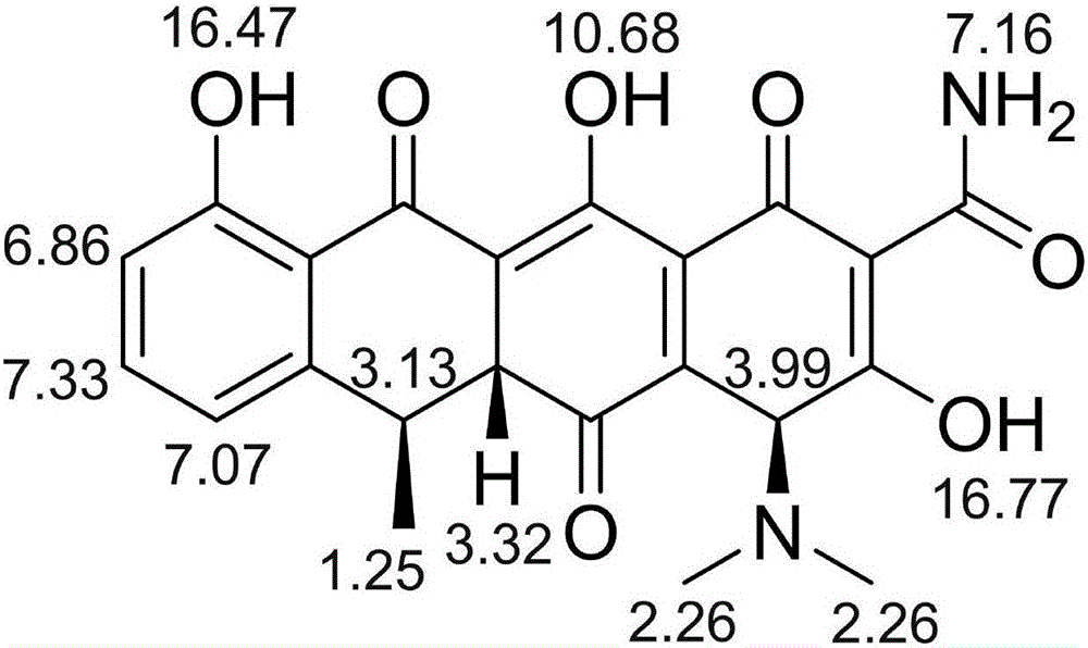 Substance related to doxycycline hyclate as well as analysis and detection method thereof