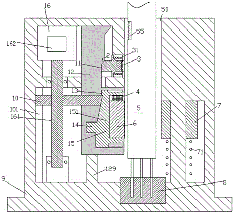 Adjustable power line connection locking device for construction machinery