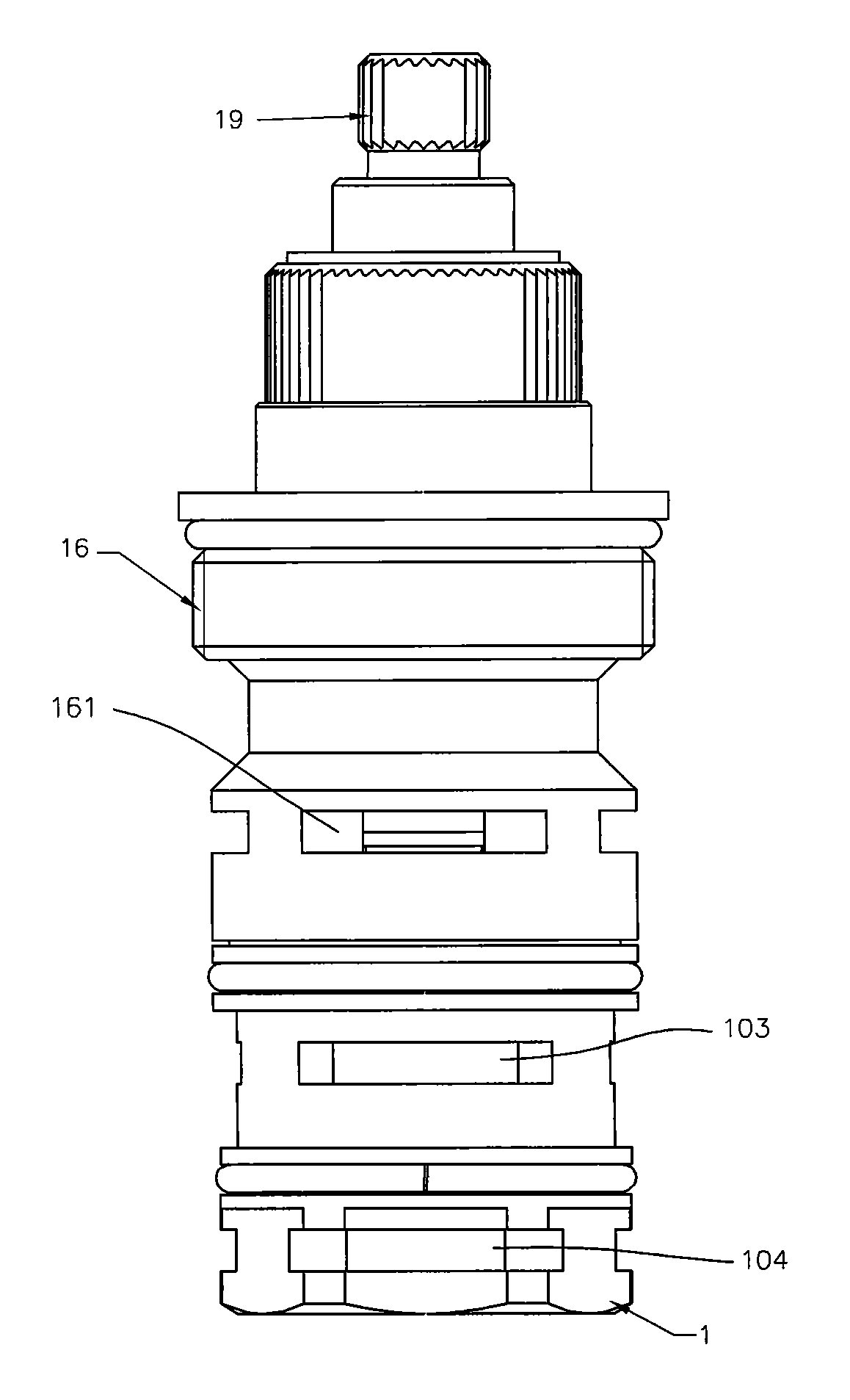 Constant temperature balanced pressure water nozzle valve core