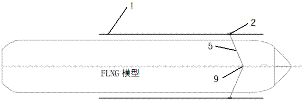 Large liquefied petroleum and natural gas boat pond test horizontal thrusting function simulation device