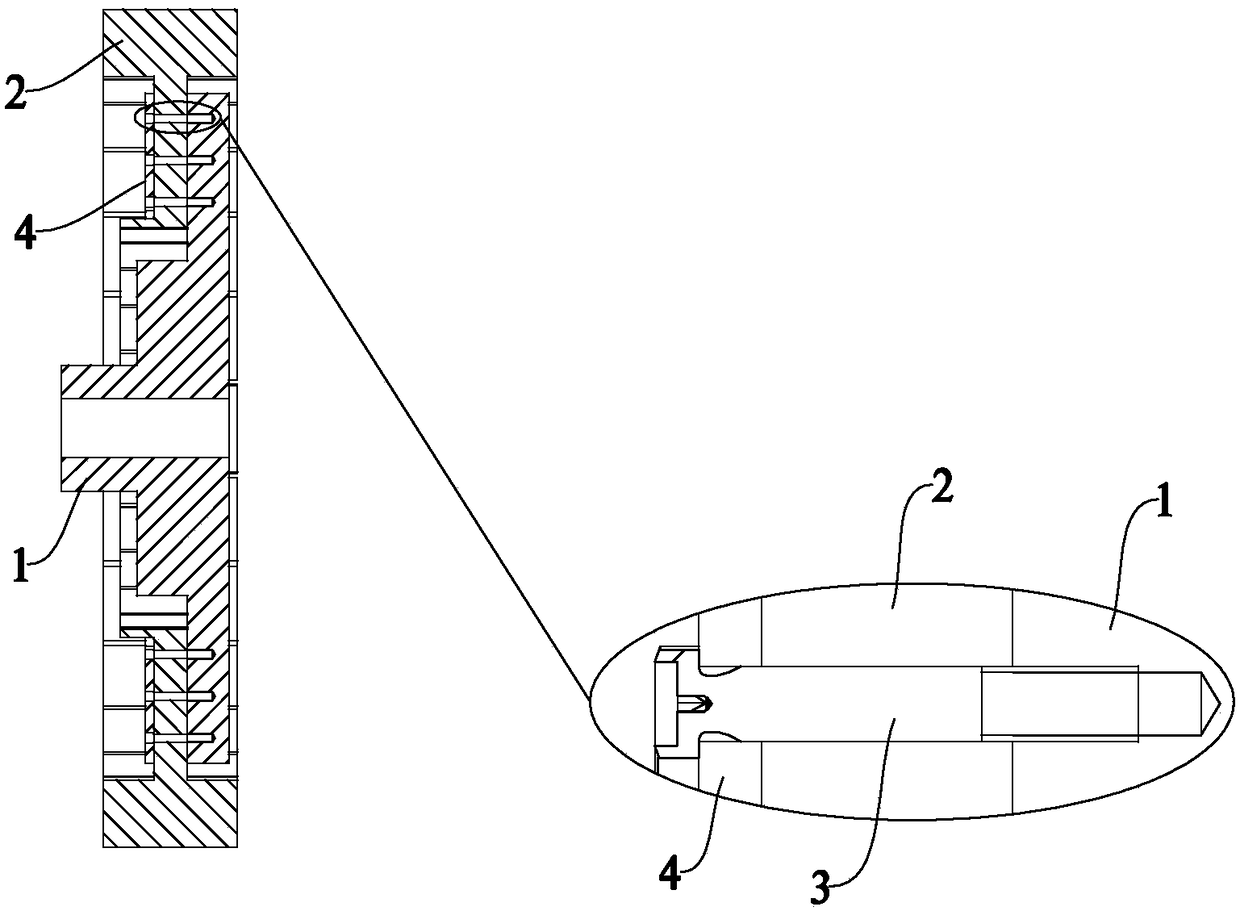 Split type gear, making method of split type gear, correction assembly of split type gear, and correction method of split type gear