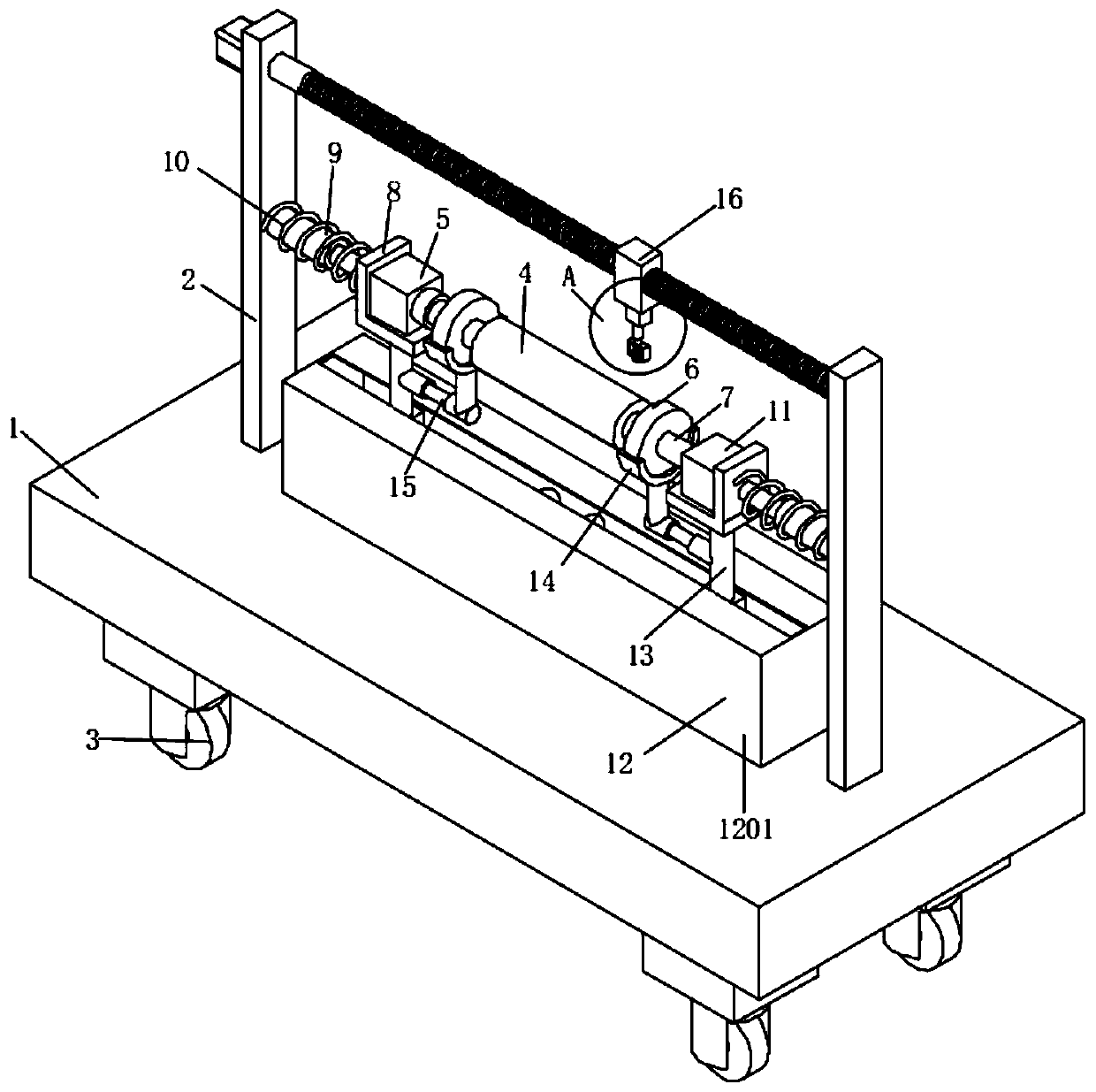 Convenient and fast yarn winding roller mounting frame