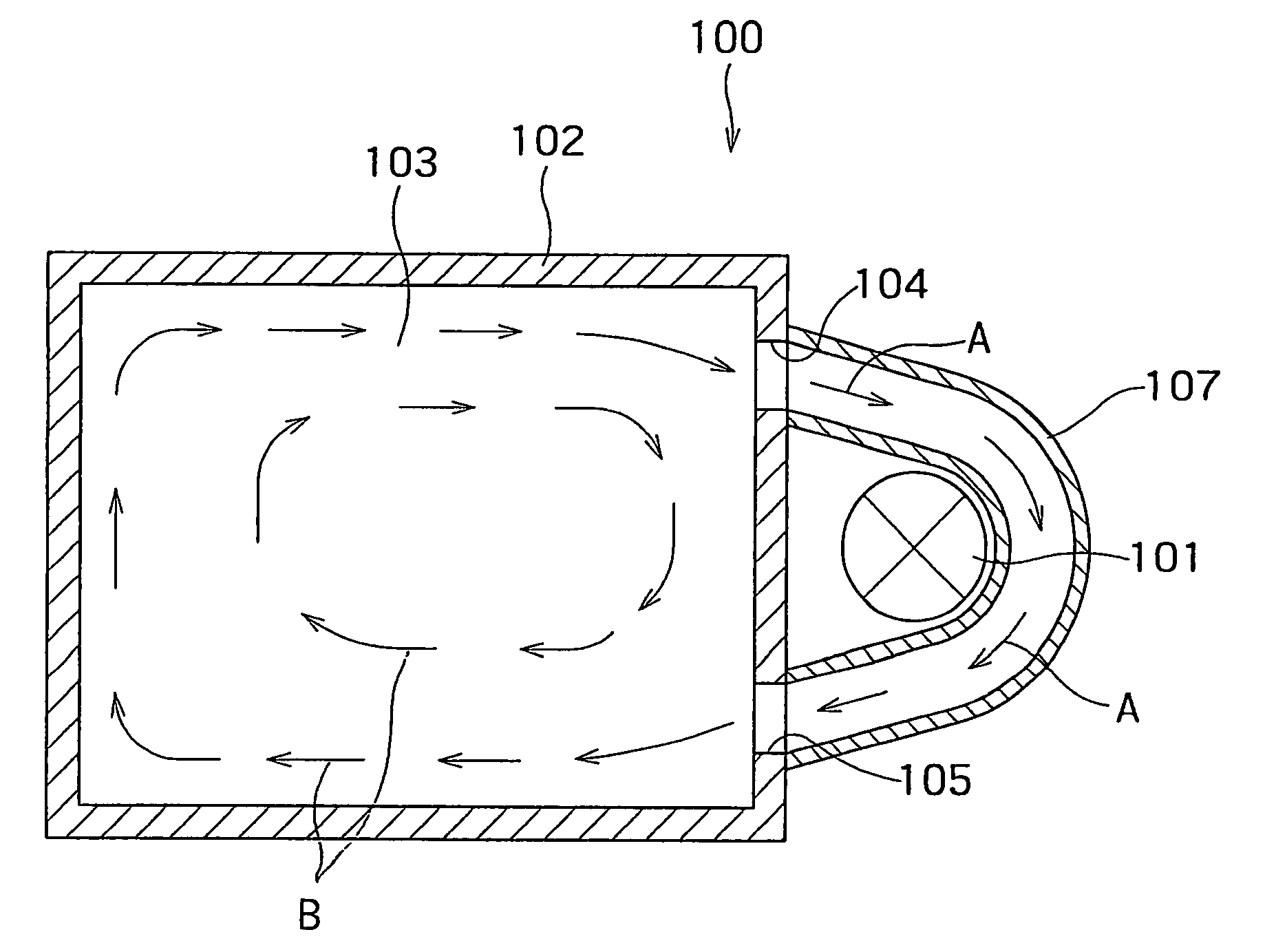 Melting furnace with agitator