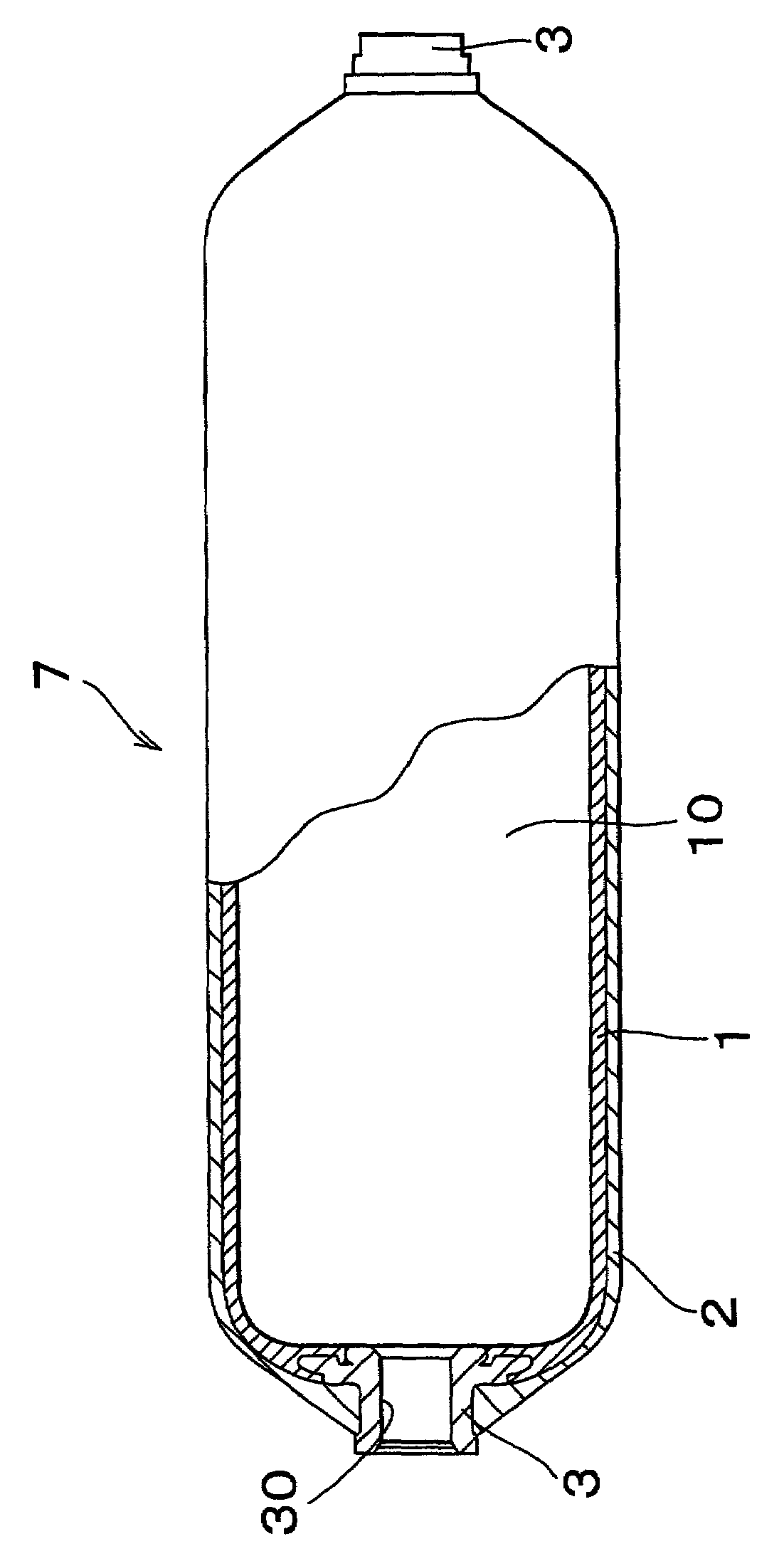 Liner for high pressure gas container and high pressure gas container